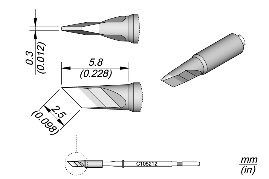 C105212 - Cartridge Knife 2.5 x 0.3 S1